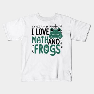 I love maths and frogs Kids T-Shirt